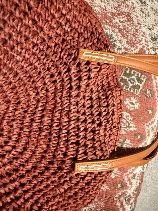 American Eagle raffia circle tote - Picture 3 of 4